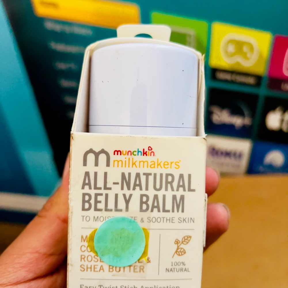 Munchkin Milkmakers Belly Balm with White and Blue Packaging